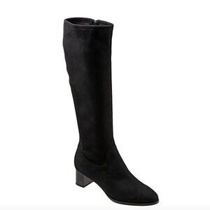 NEW Trotters Kacee Black Microsuede Knee High Boots Sz. 6